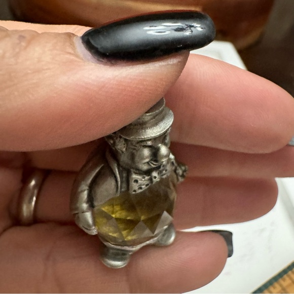 Vintage Cuteri Pewter Old Man with Crystal Belly Miniature - Picture 9 of 12